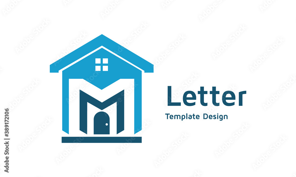 Alphabet M design template, real estate image,custom professional logo design Alphabet M design template, real estate image,custom professional logo design