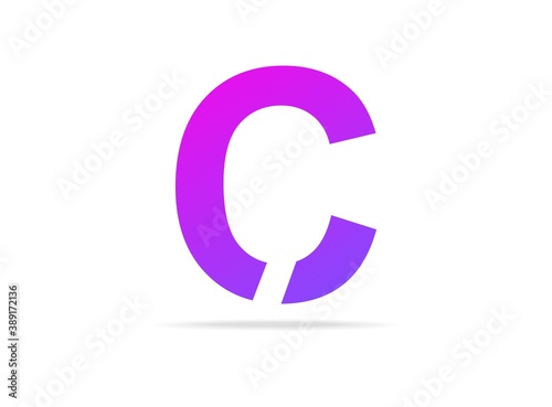 Fototapeta Naklejka Na Ścianę i Meble -  C letter logo icon design. For brand label, desing template elements, creative poster and more