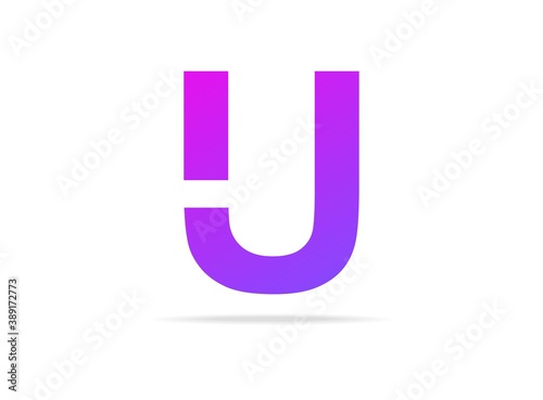 U letter logo icon design. For brand label, desing template elements, creative poster and more