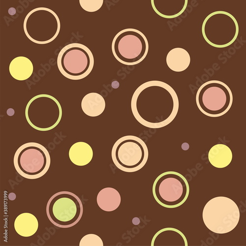 Brown and Pink Polka Dots seamless background 