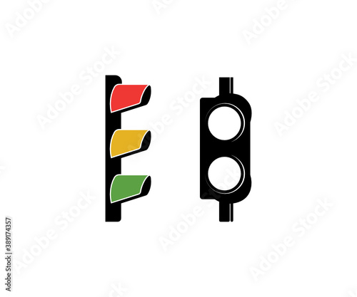 Traffic Light Clipart, Traffic Light Symbol, Traffic Light Icon Design. Traffic Light  Silhouette, Traffic Light frames line icon set. Vector illustration.