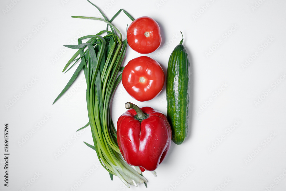 red vegetables on a white table
