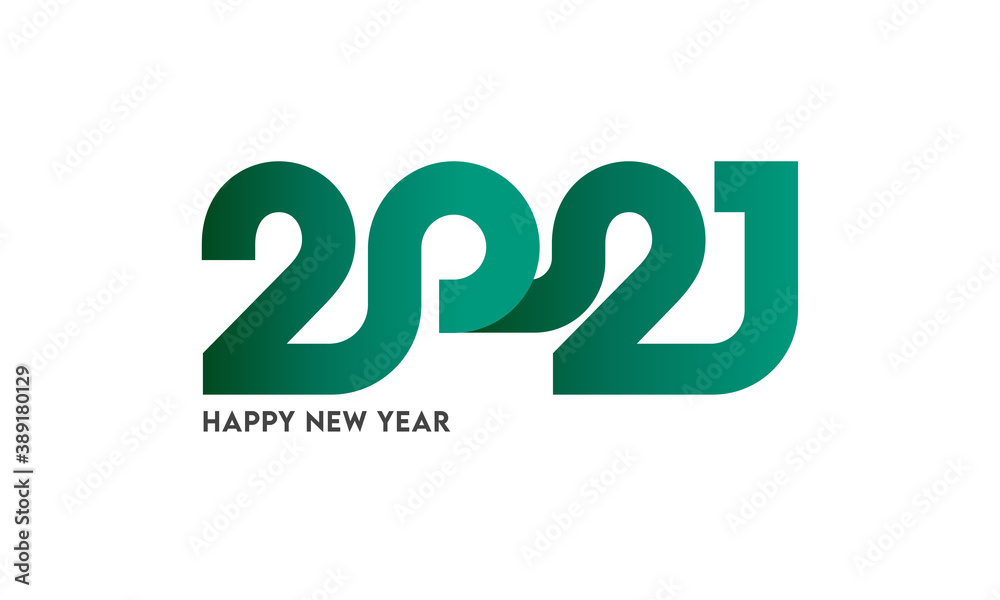 Stylish Green 2021 Number On White Background For Happy New Year Celebration. Stylish Green 2021 Number On White Background For Happy New Year Celebration.