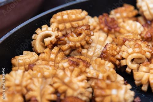 stir-fry squid , charateristic chinese snack photo