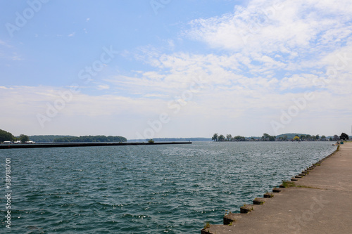 Sodus Point, Sodus, New York.  View of the bay on a sunny summer day.