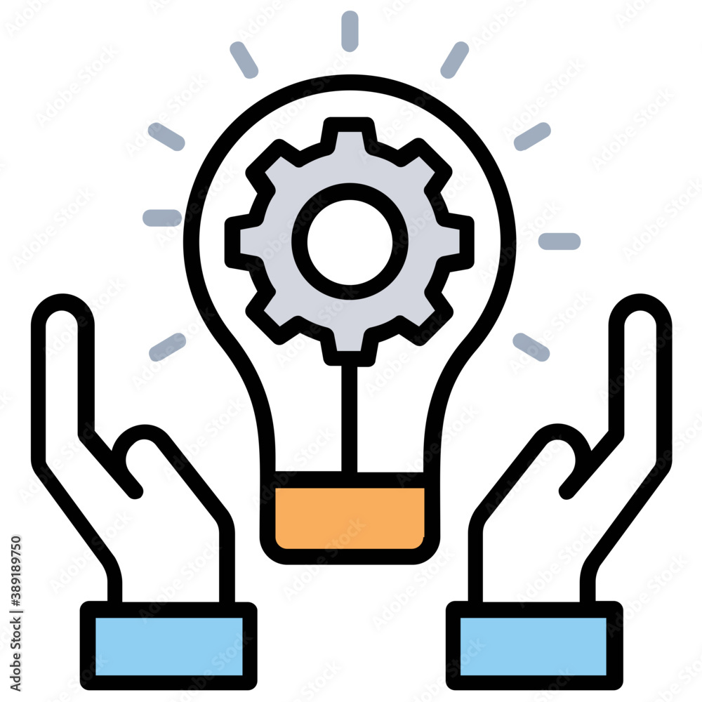 concept of creative business idea generation flat icon
concept of creative business idea generation flat icon