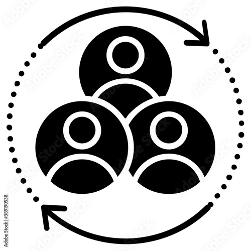 
Flat icon design of team management concept
