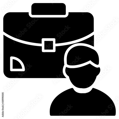 
A person involved in business, businessman 

