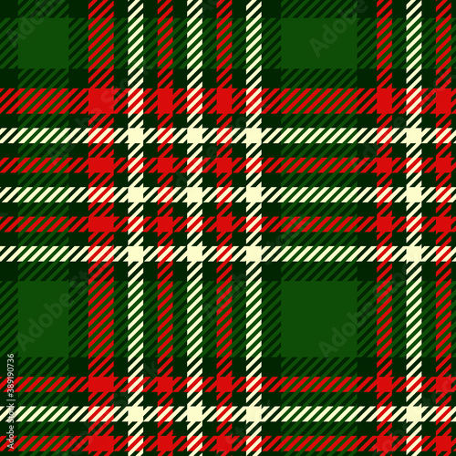 Tartan plaid seamless pattern for Christmas. Checked pattern. Christmas blanket, paper, wrapper. Scottish culture.