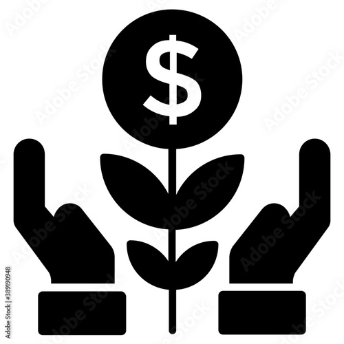 
Growing money plant the concept of financial investment 
