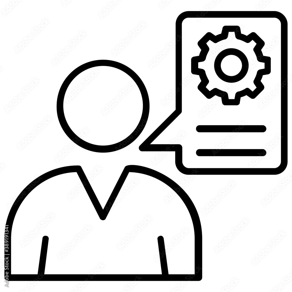 A male avatar and speech bubble gears showing administration concept
A male avatar and speech bubble gears showing administration concept