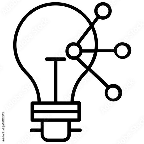 
concept of creative business idea generation flat icon 
