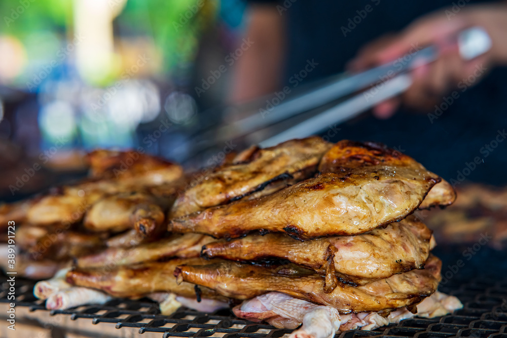 Ayam bakar or known as charcoal-grilled chicken. Ayam bakar literally means 