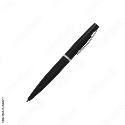  pen isolated on white background, black color