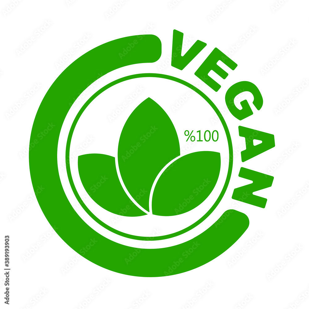 vegan icon on white background	