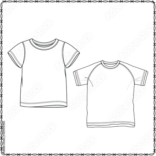 editable fashion kids wear garment flat sketch for creating your own design mockup