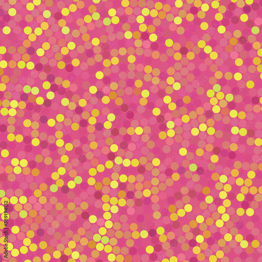 Vector pattern or texture with pink, yellow dots for blog, website design or scrapbooks, vector illustration