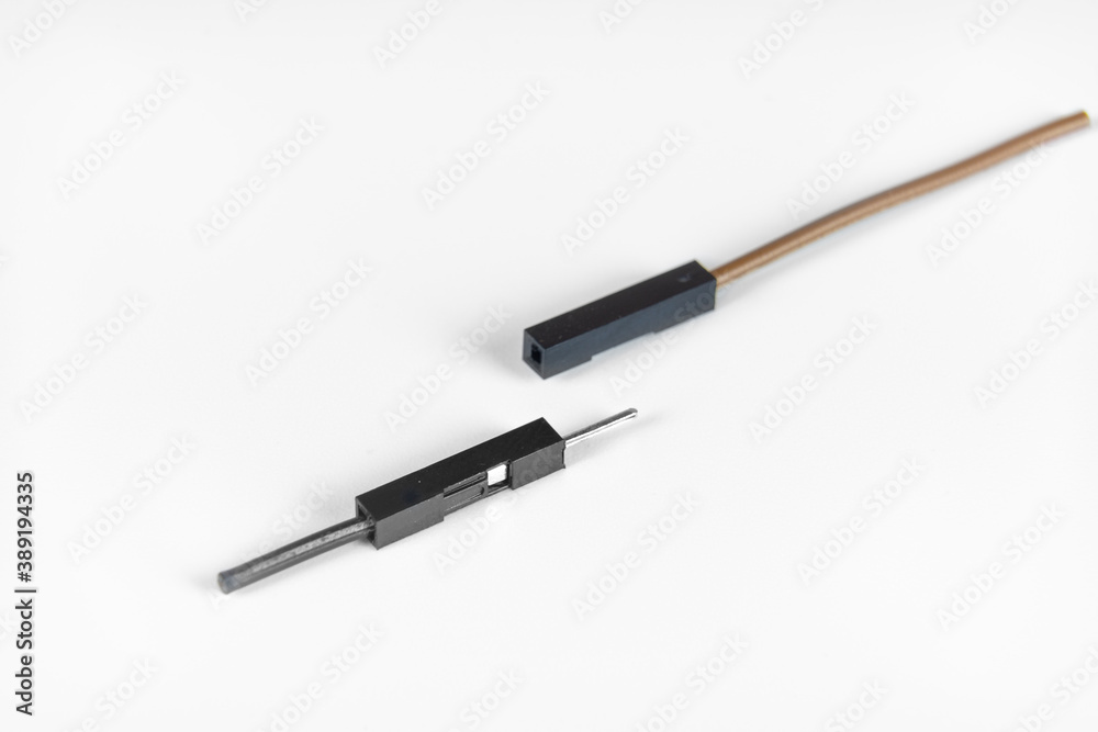 Electric cable isolated on white background.