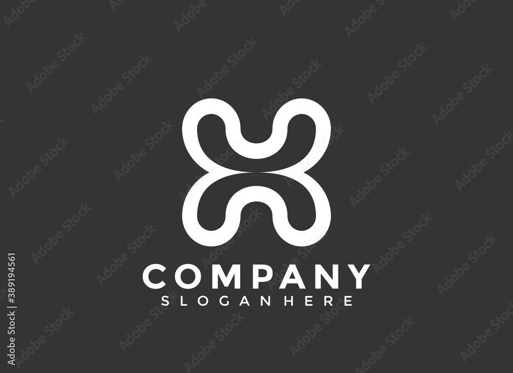 Initial Letter X Modern Company logo design vector Illustration