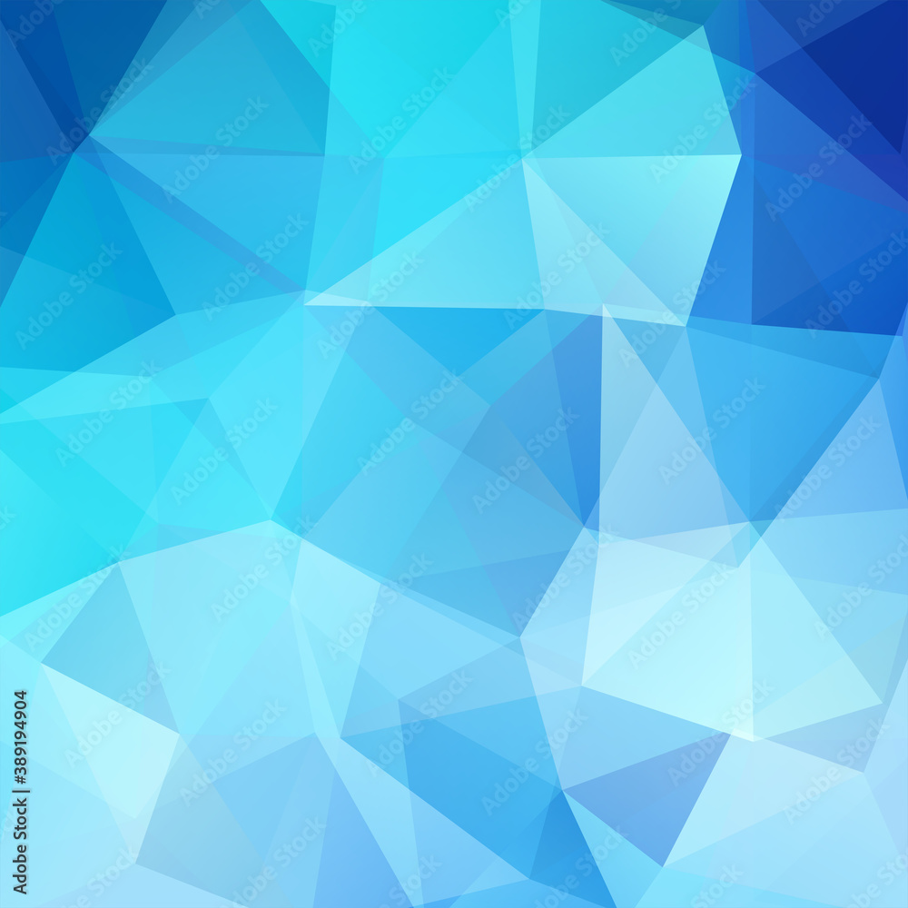 Fototapeta premium Background made of blue triangles. Square composition with geometric shapes. Eps 10
