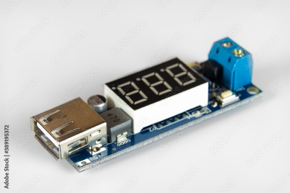 USB cirquit board isolated on white background USB cirquit board isolated on white background