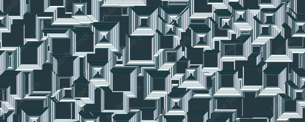 Metallic abstract square background