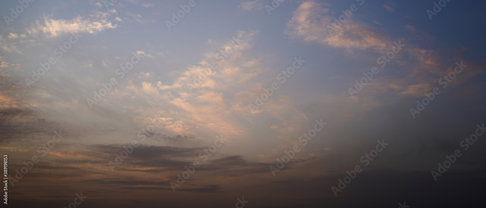 sky at sunset with clouds