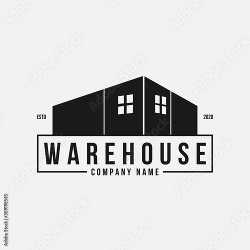 3d perspective warehouse home mortgage architecture hipster vintage logo designs