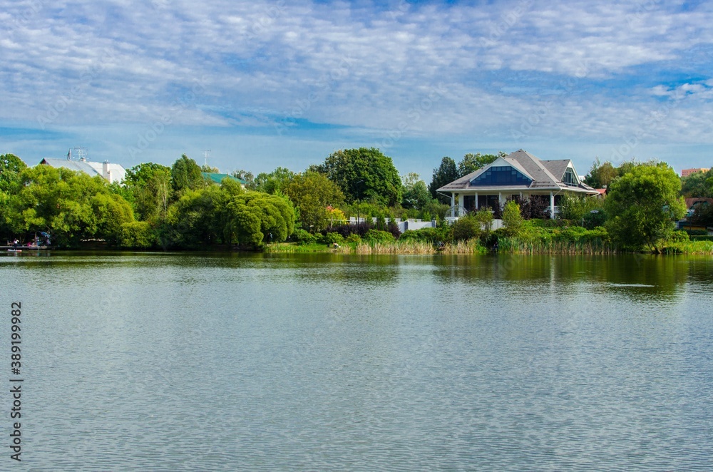 Lake landscapes on the summer and forest Lake landscapes on the summer and forest