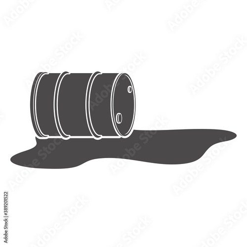 Damaged metal barrel icon.Vector illustration.	
