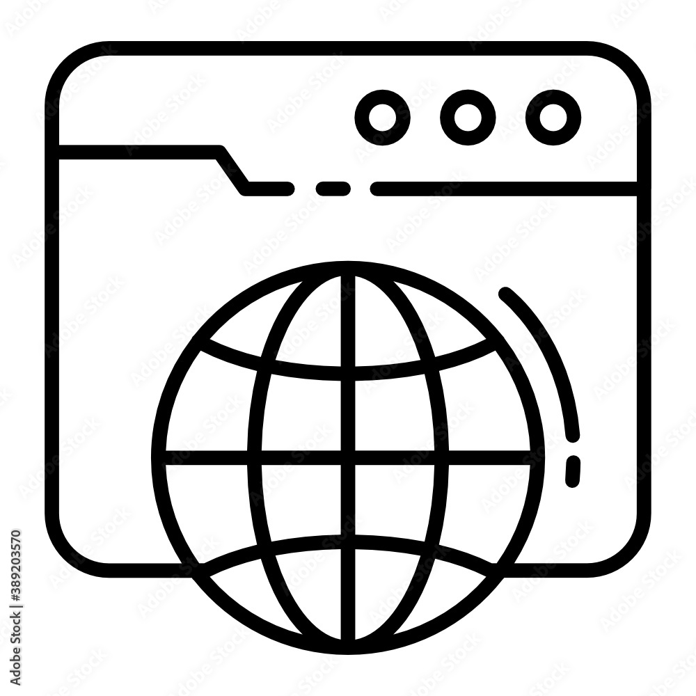 Internet Web Browser Concept Vector Icon Design, Cloud computing and Internet hosting services Symbol on White background Internet Web Browser Concept Vector Icon Design, Cloud computing and Internet hosting services Symbol on White background