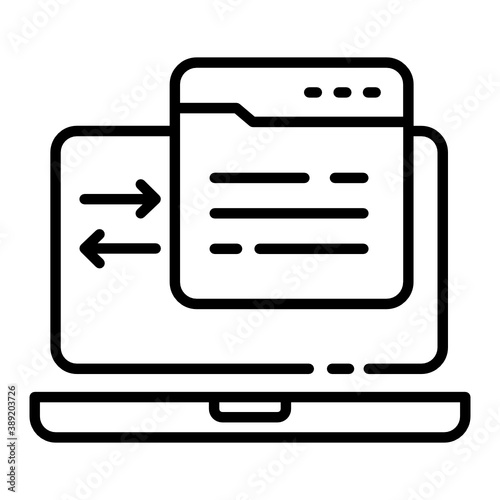 Redirection Concept, Webpage Move Vector Icon Design, Cloud computing and Internet hosting services Symbol on White background 
