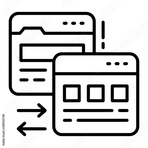 URL Forwarding Concept, Server Redirect Vector Icon Design, Cloud computing and Internet hosting services Symbol on White background 