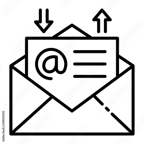Catch All Emails Concept, Send and receive messages vector icon design, Cloud computing and Internet hosting services Symbol on White background 
