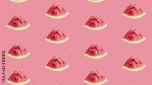 4K 60FPS Watermelons Flowing Vertically and Oscillating
