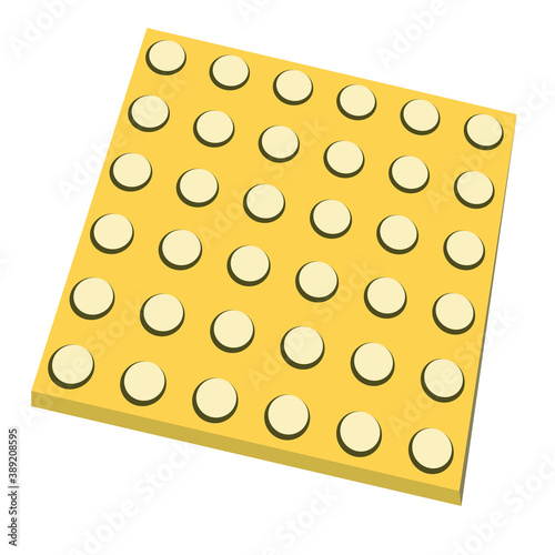 Paving slabs for the blind isolated, vector stock illustration with paving tile for design