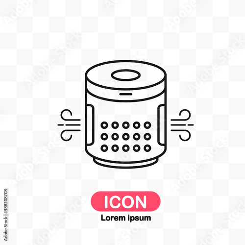 air purifier icon vector isolated on transparent background.