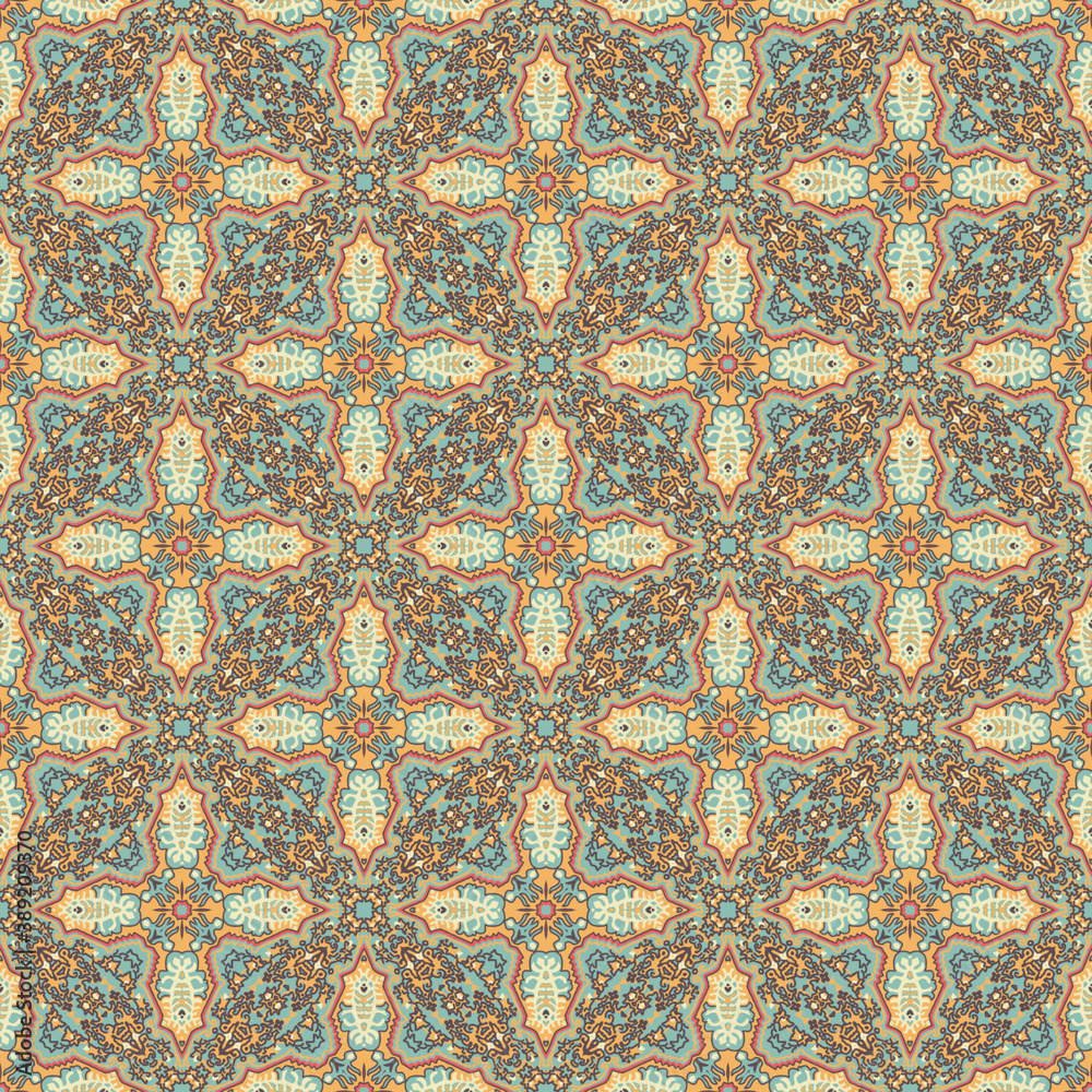 seamless pattern: detailed persian carpet, Oriental carpet seamless pattern