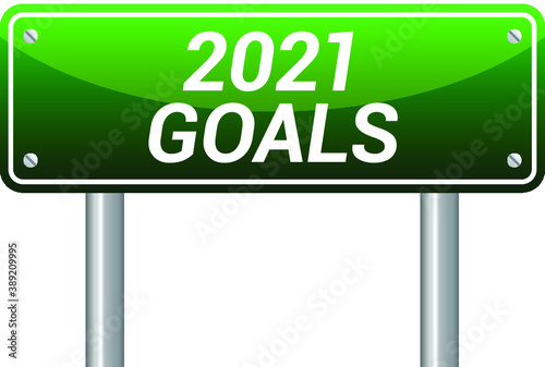 Vector illustration of 2021 goals. New Year is coming, wish you all the best as always in this coming new year.