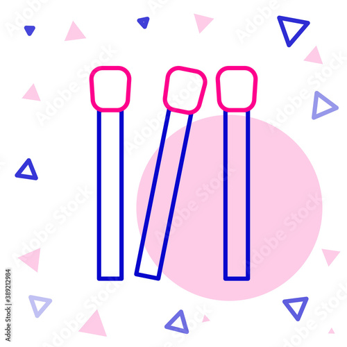 Line Matches icon isolated on white background. Colorful outline concept. Vector.