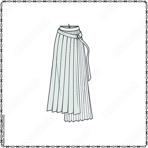 skirts dress editable fashion flat sketch for creating new designs mockup