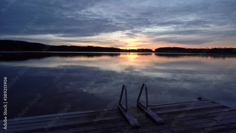 Bright sunrise on lake Ladoga and skerries in Russian Karelia in Northern Russia. Bright sunrise on lake Ladoga and skerries in Russian Karelia in Northern Russia.