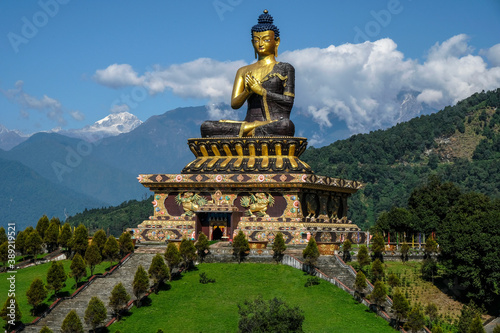 Buddha Park of Ravangla, also known as Tathagata Tsal on October 28, 2020 in Ravangla, Sikkim, India.
