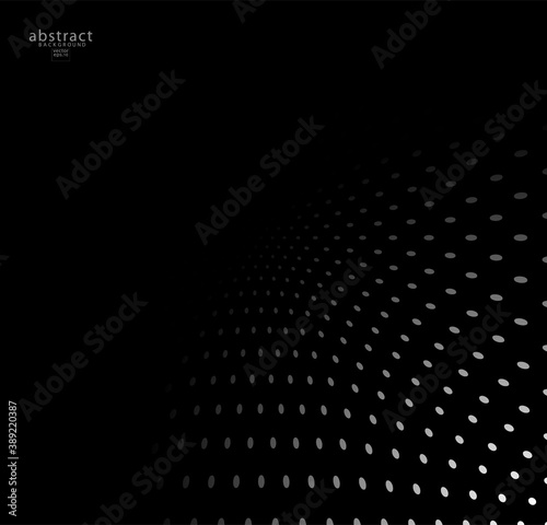 Black and white polka dot pattern. polka dot wave vector illustrator © bebuntoon