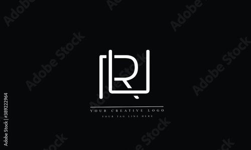 RU, UR, R, U Letter Logo Design with Creative Modern Trendy Typography