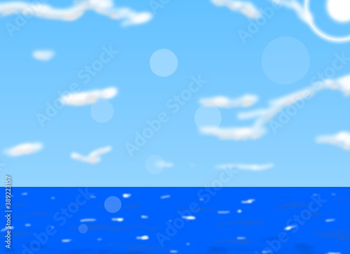 Sky, sea and sunshine background