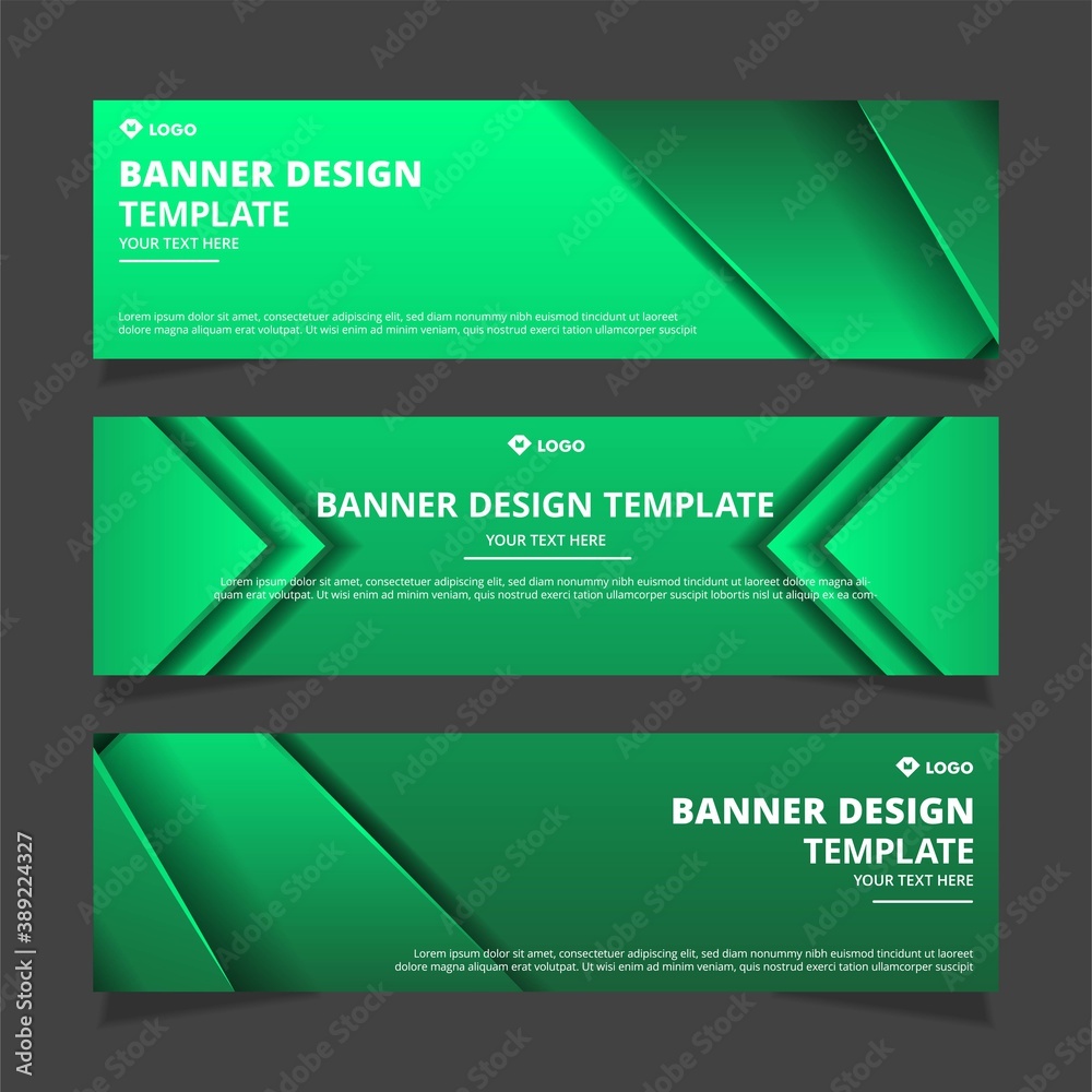 Obraz premium Set of creative modern abstract vector business banners design. Template ready for use in web or print design.
