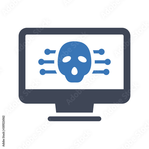 Computer hacking icon