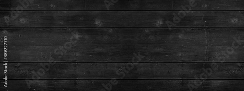 Old weathered grunge black grey gray rustic dark wooden texture - wood / timber background panorama banner