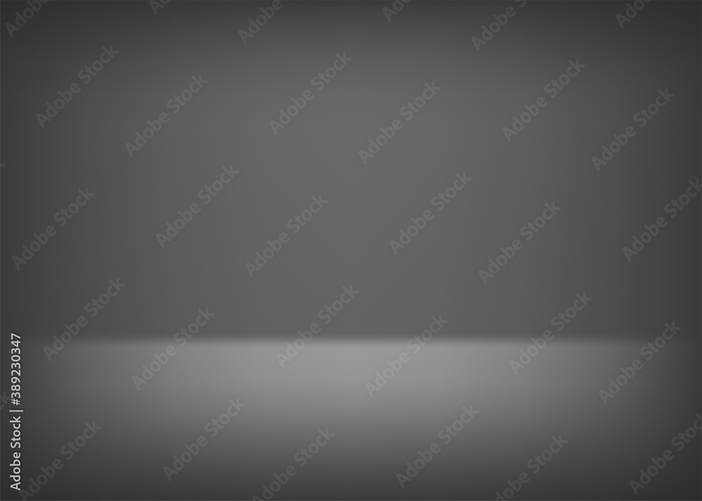 Empty stage. Gray background for presentation. Vector illustration.